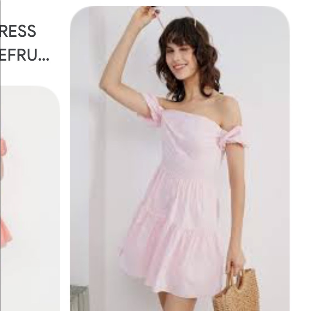 NWT J.ING Dresses Cute as a Button Puffy Pink Mini Dress size small